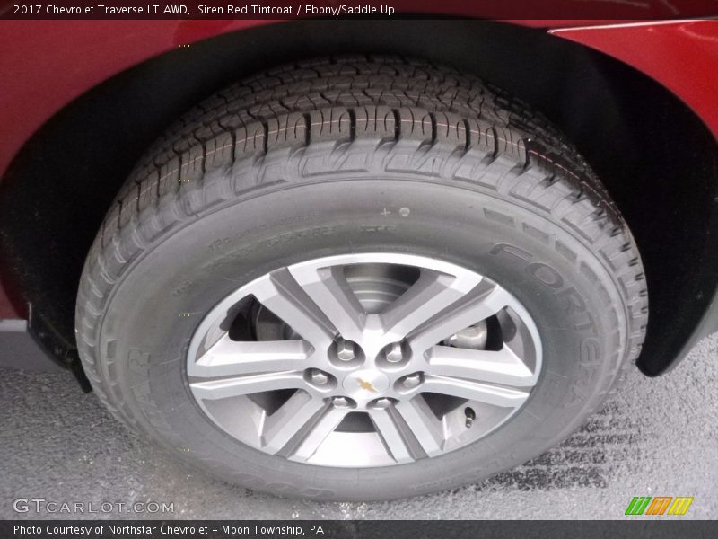 Siren Red Tintcoat / Ebony/Saddle Up 2017 Chevrolet Traverse LT AWD