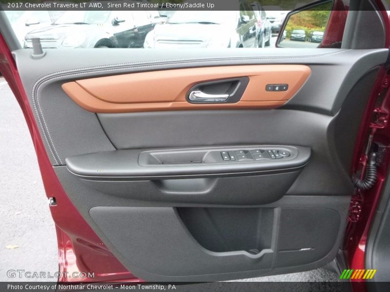 Siren Red Tintcoat / Ebony/Saddle Up 2017 Chevrolet Traverse LT AWD