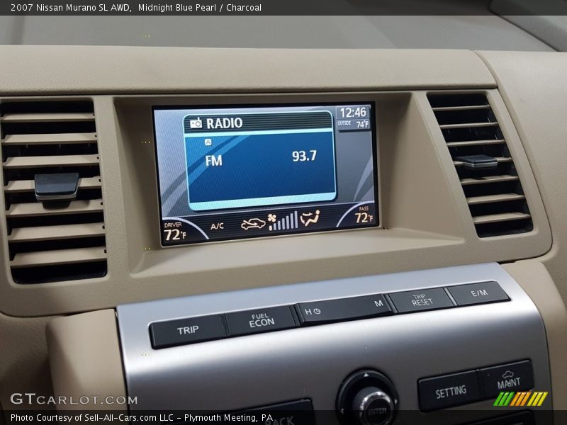 Midnight Blue Pearl / Charcoal 2007 Nissan Murano SL AWD