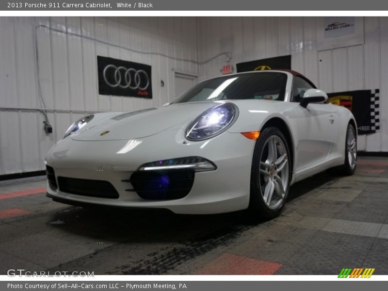 White / Black 2013 Porsche 911 Carrera Cabriolet