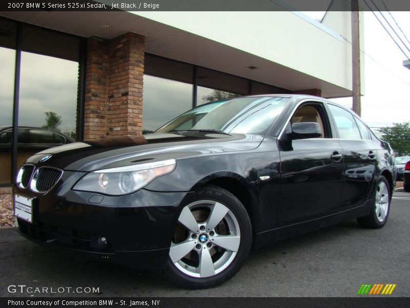 Jet Black / Beige 2007 BMW 5 Series 525xi Sedan