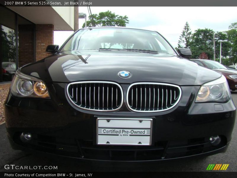 Jet Black / Beige 2007 BMW 5 Series 525xi Sedan