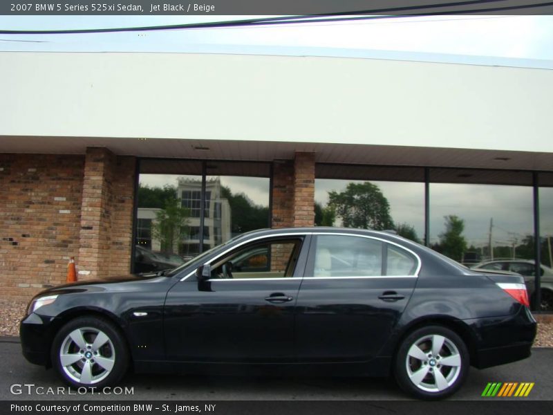 Jet Black / Beige 2007 BMW 5 Series 525xi Sedan