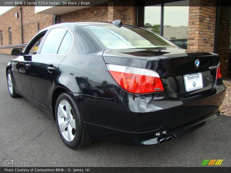 Jet Black / Beige 2007 BMW 5 Series 525xi Sedan