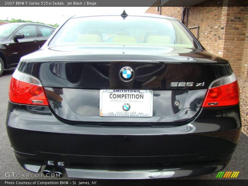 Jet Black / Beige 2007 BMW 5 Series 525xi Sedan