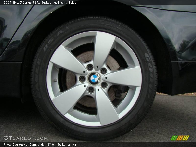 Jet Black / Beige 2007 BMW 5 Series 525xi Sedan