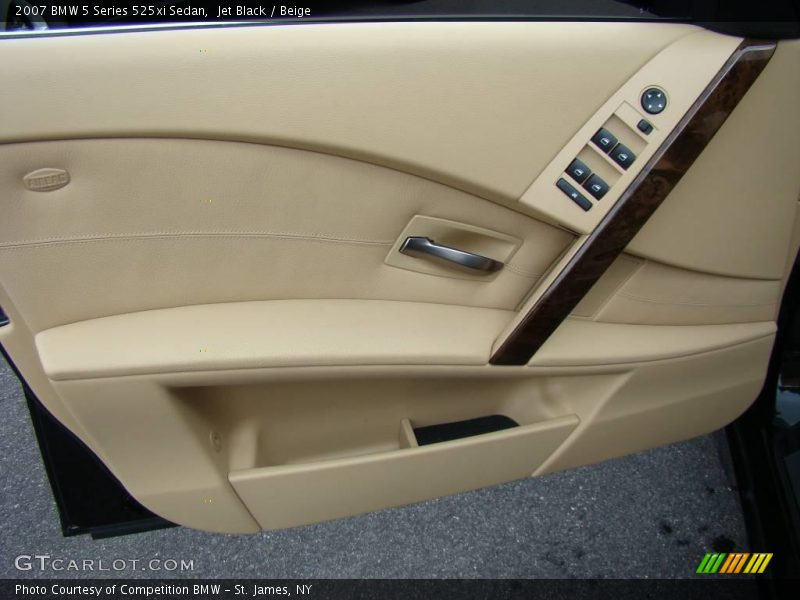 Jet Black / Beige 2007 BMW 5 Series 525xi Sedan