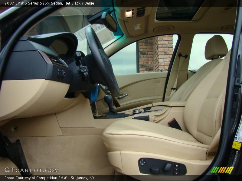 Jet Black / Beige 2007 BMW 5 Series 525xi Sedan