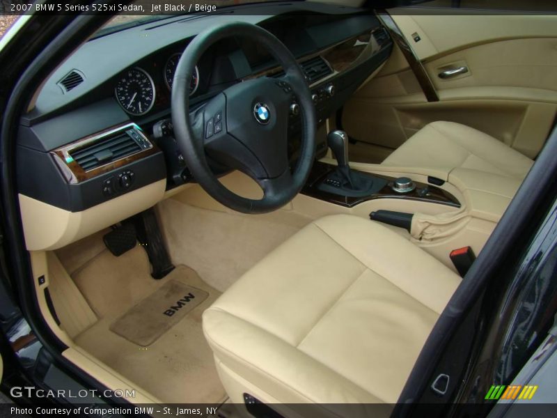 Jet Black / Beige 2007 BMW 5 Series 525xi Sedan