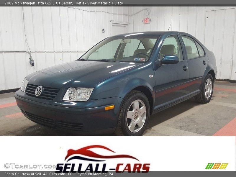 Reflex Silver Metallic / Black 2002 Volkswagen Jetta GLS 1.8T Sedan