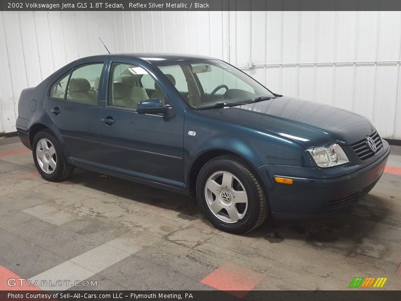 Reflex Silver Metallic / Black 2002 Volkswagen Jetta GLS 1.8T Sedan