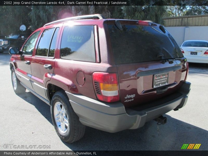 Dark Garnet Red Pearlcoat / Sandstone 2002 Jeep Grand Cherokee Laredo 4x4