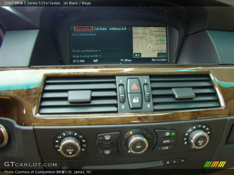 Jet Black / Beige 2007 BMW 5 Series 525xi Sedan