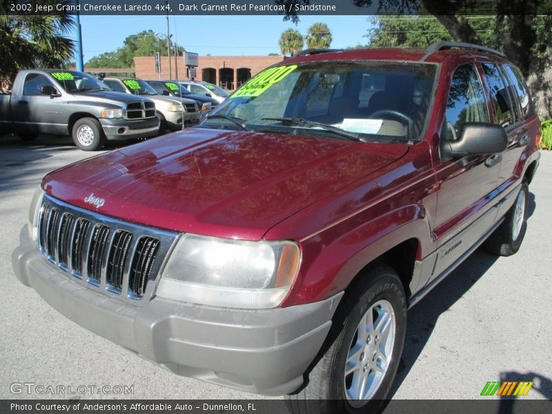 Dark Garnet Red Pearlcoat / Sandstone 2002 Jeep Grand Cherokee Laredo 4x4