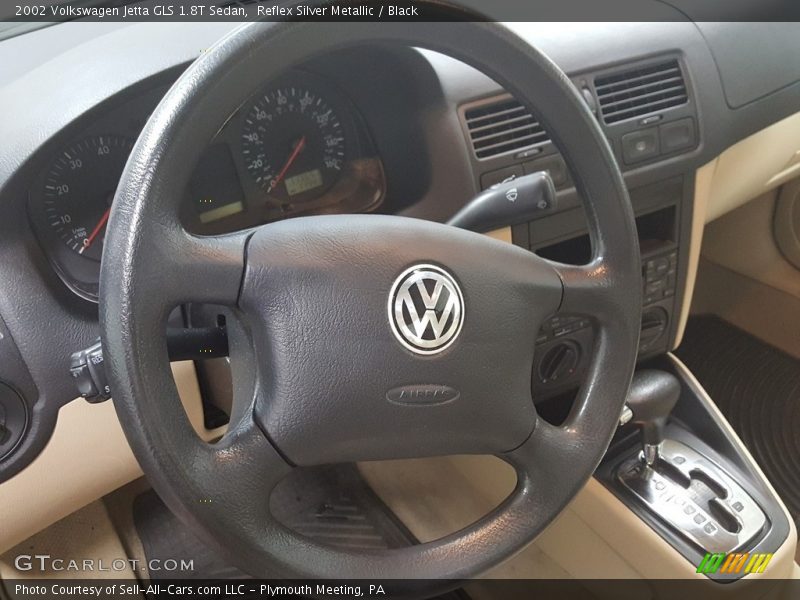 Reflex Silver Metallic / Black 2002 Volkswagen Jetta GLS 1.8T Sedan