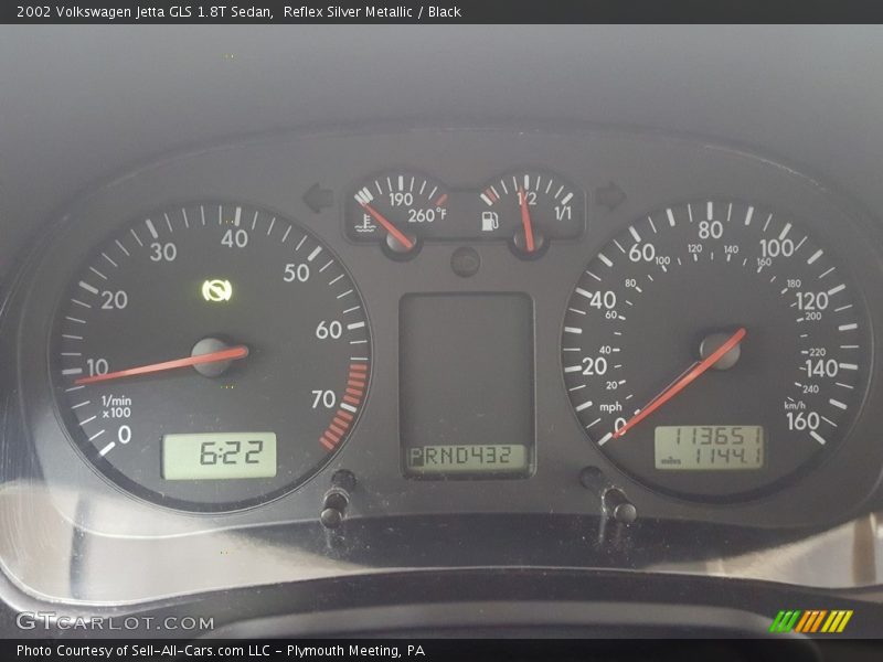 Reflex Silver Metallic / Black 2002 Volkswagen Jetta GLS 1.8T Sedan