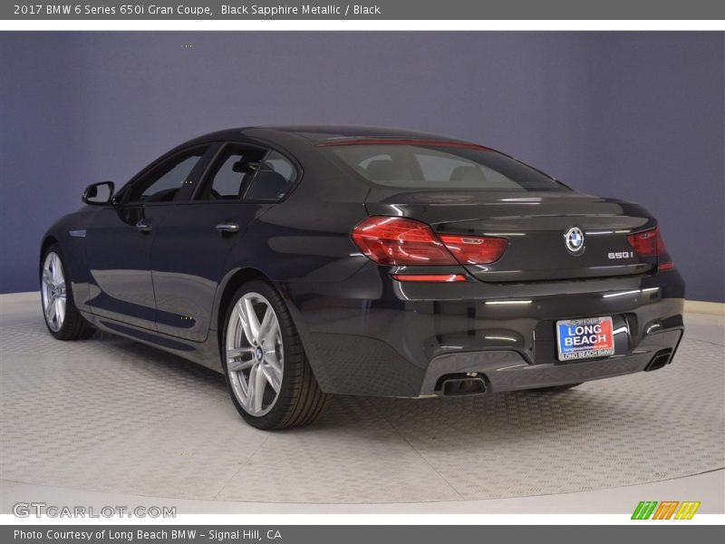 Black Sapphire Metallic / Black 2017 BMW 6 Series 650i Gran Coupe