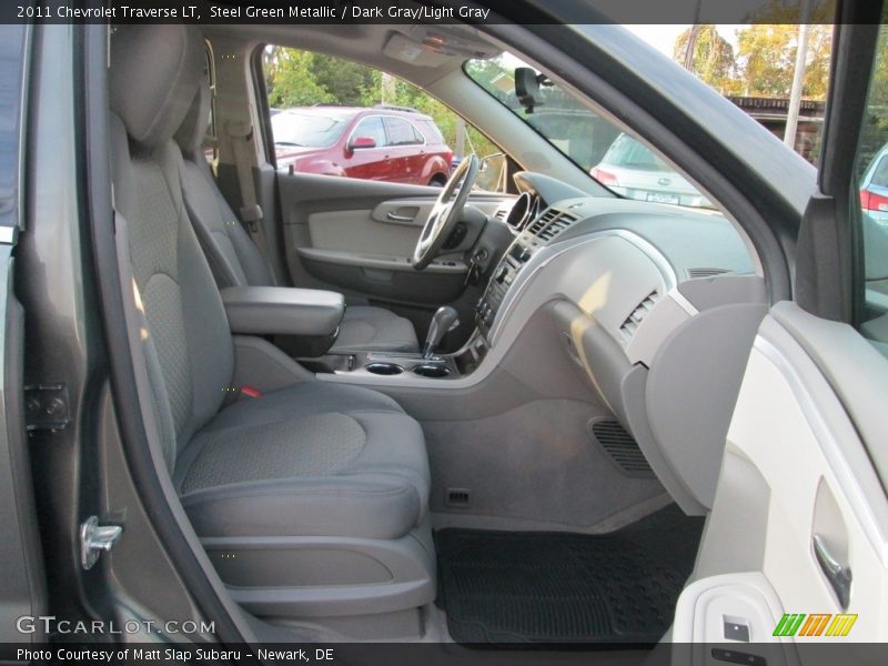 Steel Green Metallic / Dark Gray/Light Gray 2011 Chevrolet Traverse LT