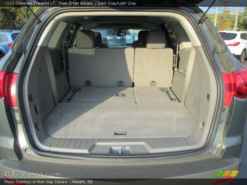 Steel Green Metallic / Dark Gray/Light Gray 2011 Chevrolet Traverse LT