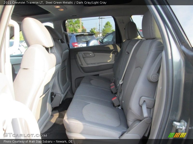 Steel Green Metallic / Dark Gray/Light Gray 2011 Chevrolet Traverse LT