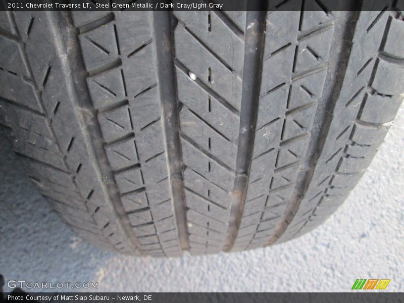 Steel Green Metallic / Dark Gray/Light Gray 2011 Chevrolet Traverse LT