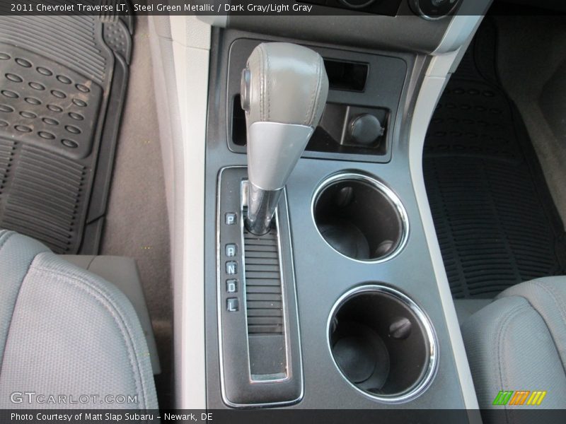 Steel Green Metallic / Dark Gray/Light Gray 2011 Chevrolet Traverse LT