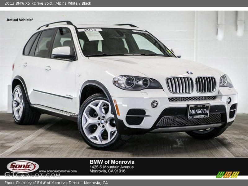 Alpine White / Black 2013 BMW X5 xDrive 35d