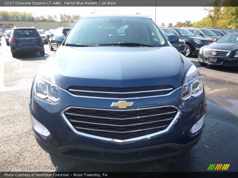 Patriot Blue Metallic / Jet Black 2017 Chevrolet Equinox LT AWD
