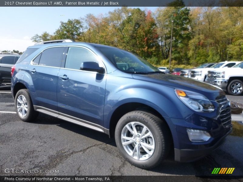 Patriot Blue Metallic / Jet Black 2017 Chevrolet Equinox LT AWD