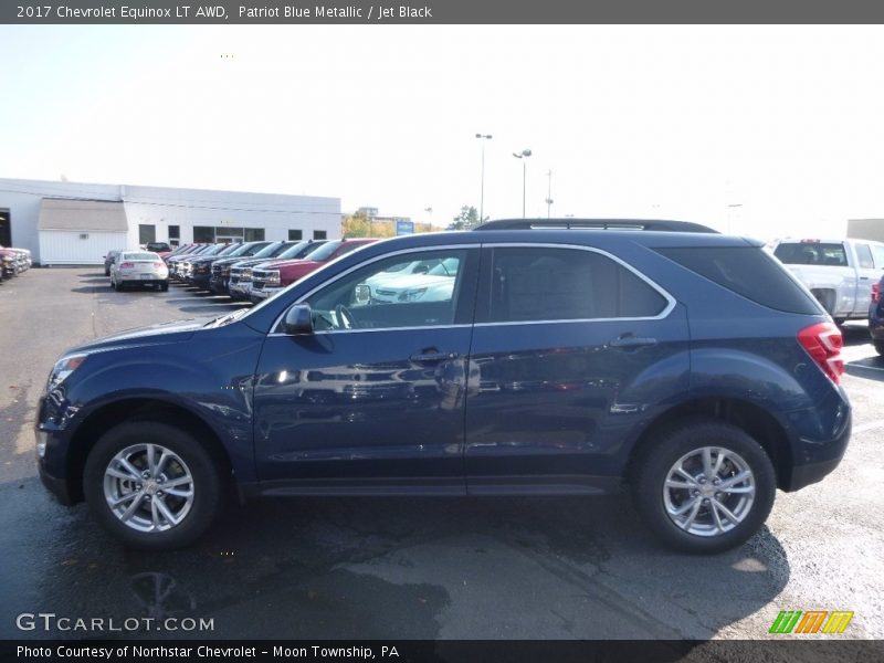 Patriot Blue Metallic / Jet Black 2017 Chevrolet Equinox LT AWD