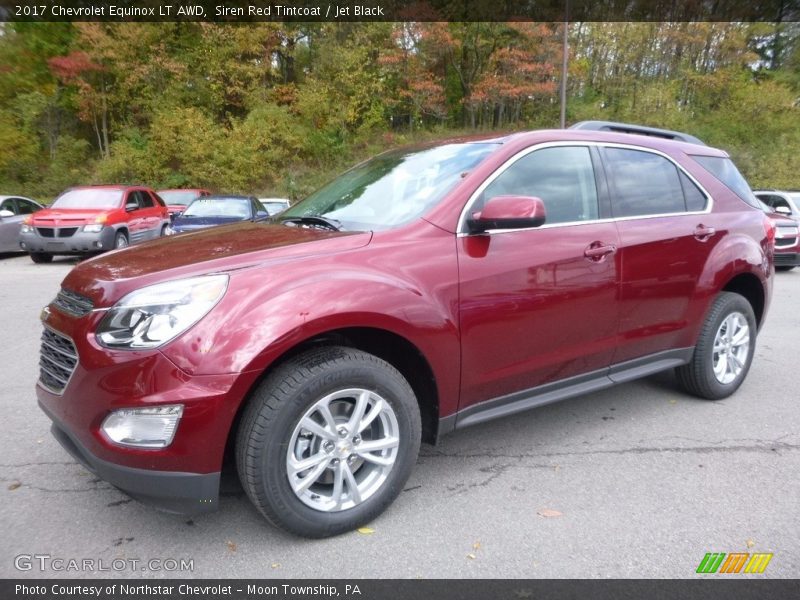 Siren Red Tintcoat / Jet Black 2017 Chevrolet Equinox LT AWD