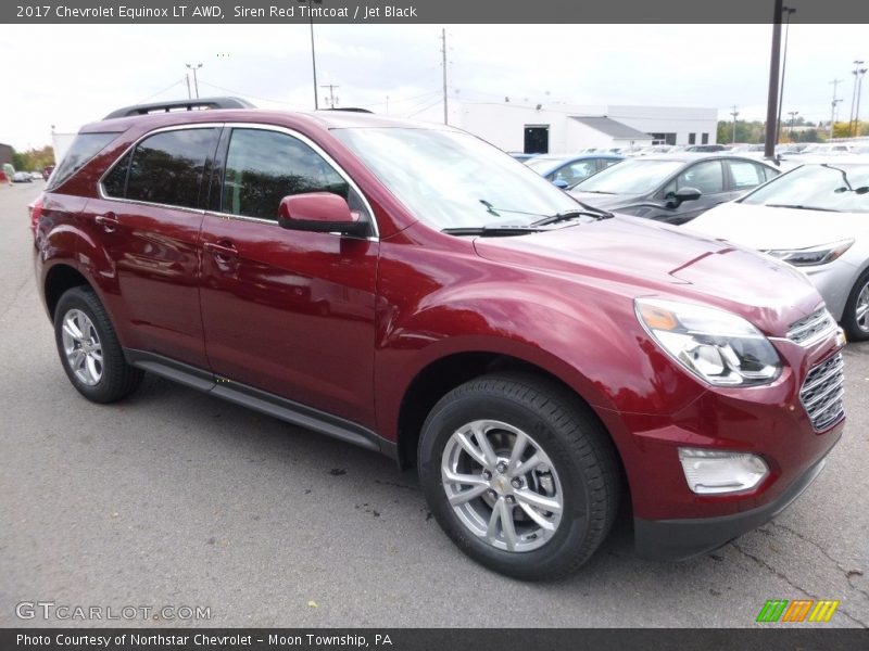 Siren Red Tintcoat / Jet Black 2017 Chevrolet Equinox LT AWD