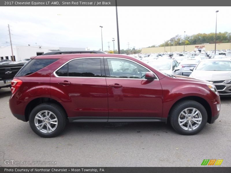 Siren Red Tintcoat / Jet Black 2017 Chevrolet Equinox LT AWD