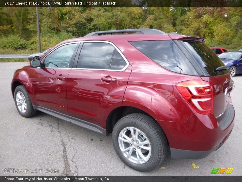 Siren Red Tintcoat / Jet Black 2017 Chevrolet Equinox LT AWD