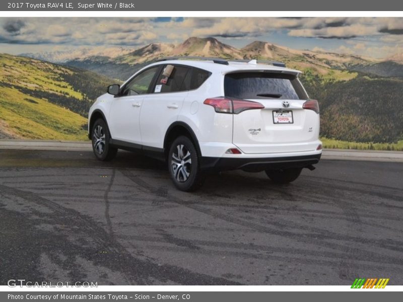 Super White / Black 2017 Toyota RAV4 LE