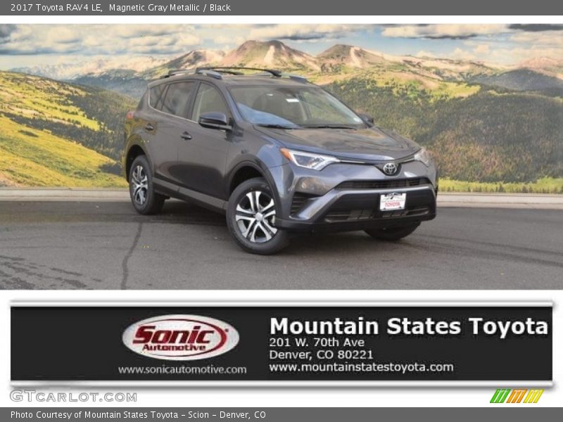 Magnetic Gray Metallic / Black 2017 Toyota RAV4 LE