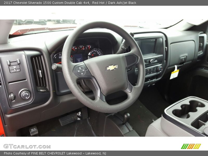 Red Hot / Dark Ash/Jet Black 2017 Chevrolet Silverado 1500 Custom Double Cab 4x4