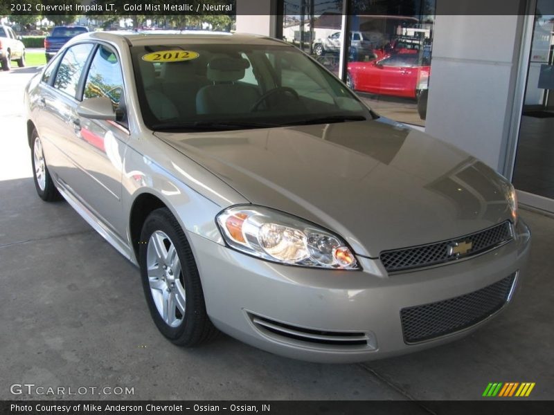 Gold Mist Metallic / Neutral 2012 Chevrolet Impala LT