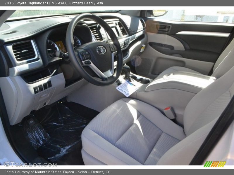 Blizzard Pearl / Ash 2016 Toyota Highlander LE V6 AWD