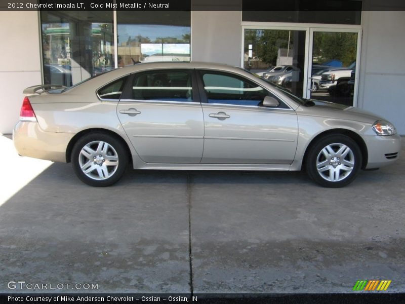 Gold Mist Metallic / Neutral 2012 Chevrolet Impala LT