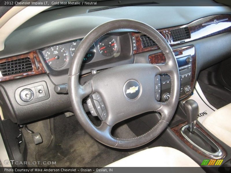 Gold Mist Metallic / Neutral 2012 Chevrolet Impala LT