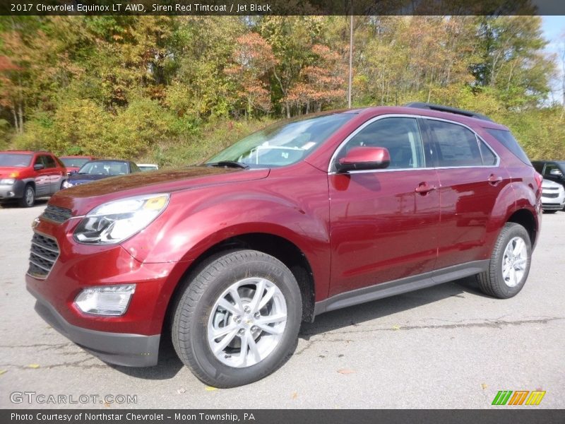 Siren Red Tintcoat / Jet Black 2017 Chevrolet Equinox LT AWD