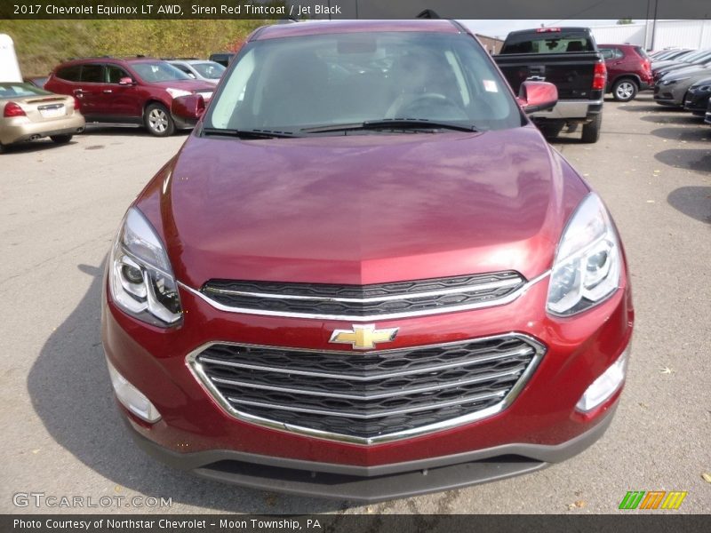 Siren Red Tintcoat / Jet Black 2017 Chevrolet Equinox LT AWD
