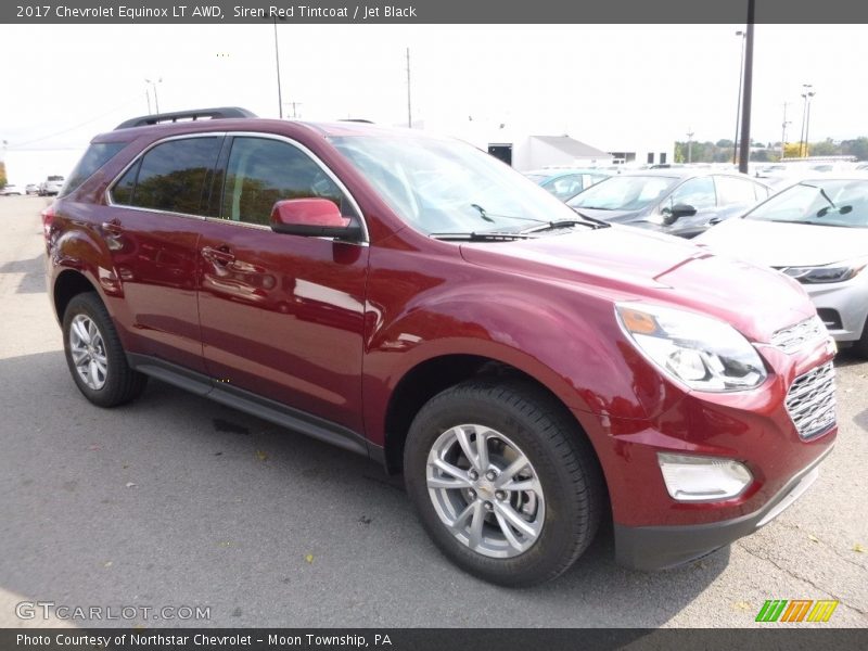 Siren Red Tintcoat / Jet Black 2017 Chevrolet Equinox LT AWD