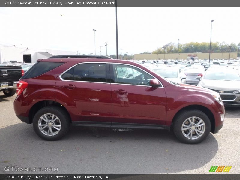 Siren Red Tintcoat / Jet Black 2017 Chevrolet Equinox LT AWD