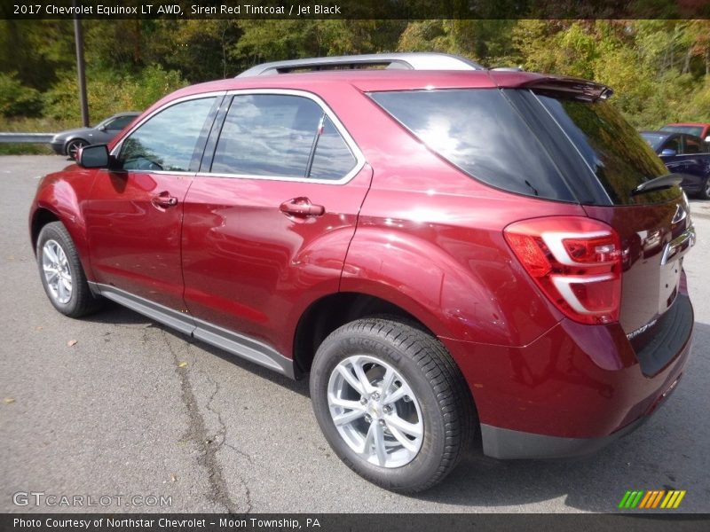 Siren Red Tintcoat / Jet Black 2017 Chevrolet Equinox LT AWD