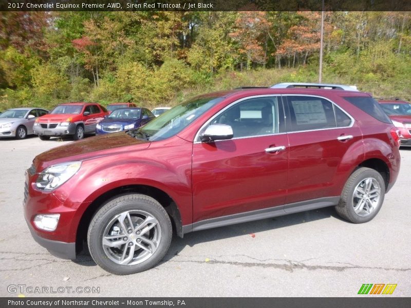 Siren Red Tintcoat / Jet Black 2017 Chevrolet Equinox Premier AWD