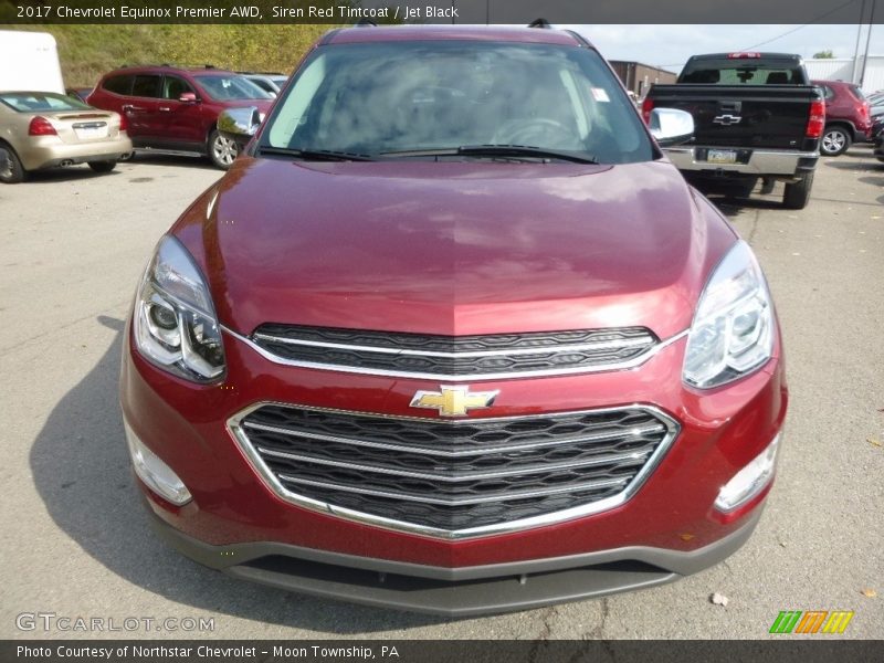 Siren Red Tintcoat / Jet Black 2017 Chevrolet Equinox Premier AWD