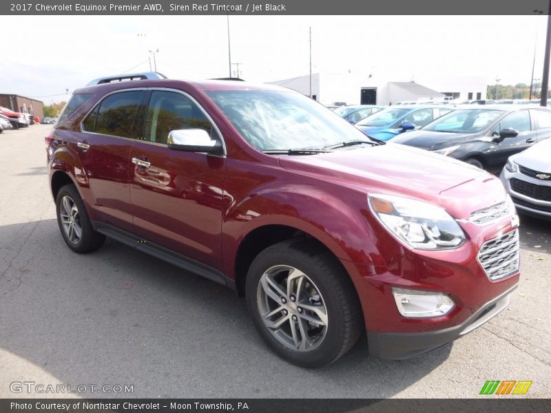Siren Red Tintcoat / Jet Black 2017 Chevrolet Equinox Premier AWD