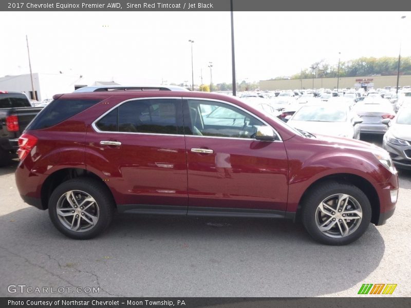 Siren Red Tintcoat / Jet Black 2017 Chevrolet Equinox Premier AWD